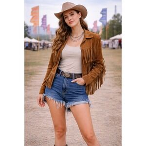 Levis 577 Vintage Cut Off Denim Shorts Womens‎ 6 Medium Wash Blue Frayed Hem USA